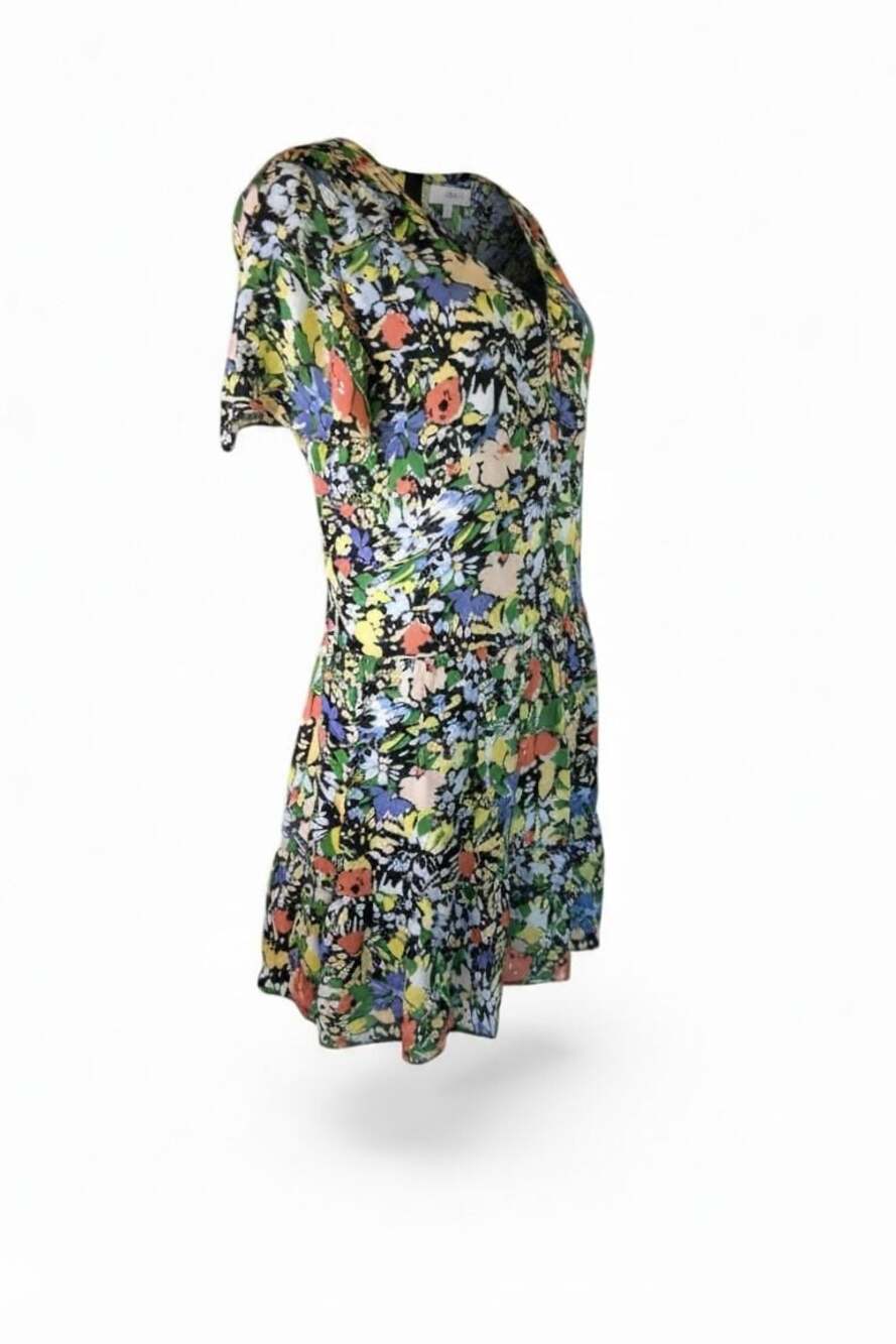Parker Savannah Floral Silk Blend Shift Dress in Cannes Floral - Picture 3 of 8